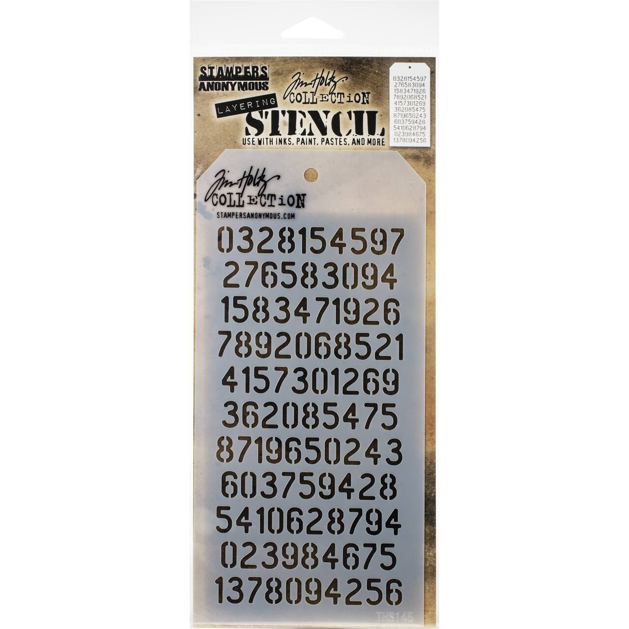 Stampers Anonymous Tim Holtz&#xAE; Digits Layered Stencil
